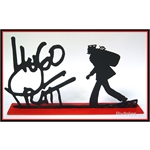 Pixi PRATT : Silhouettes Silhouette signature Hugo Pratt avec Corto
