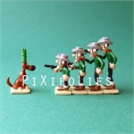 Pixi MORRIS : Mini & Ville de Lucky Luke Rantanplan et les 4 Dalton ( 5 figurines )