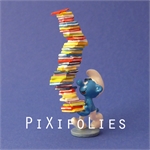 Pixi PEYO : Smurfs Origine Le Schtroumpf pile de Livres