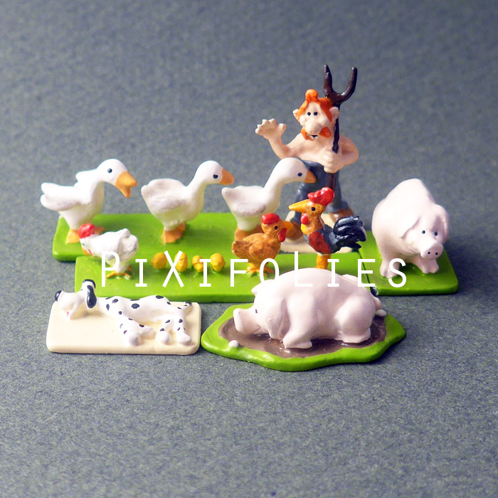 Pixi UDERZO Mini Village Astérix Les Animaux de la Ferme ( 6 figurines )