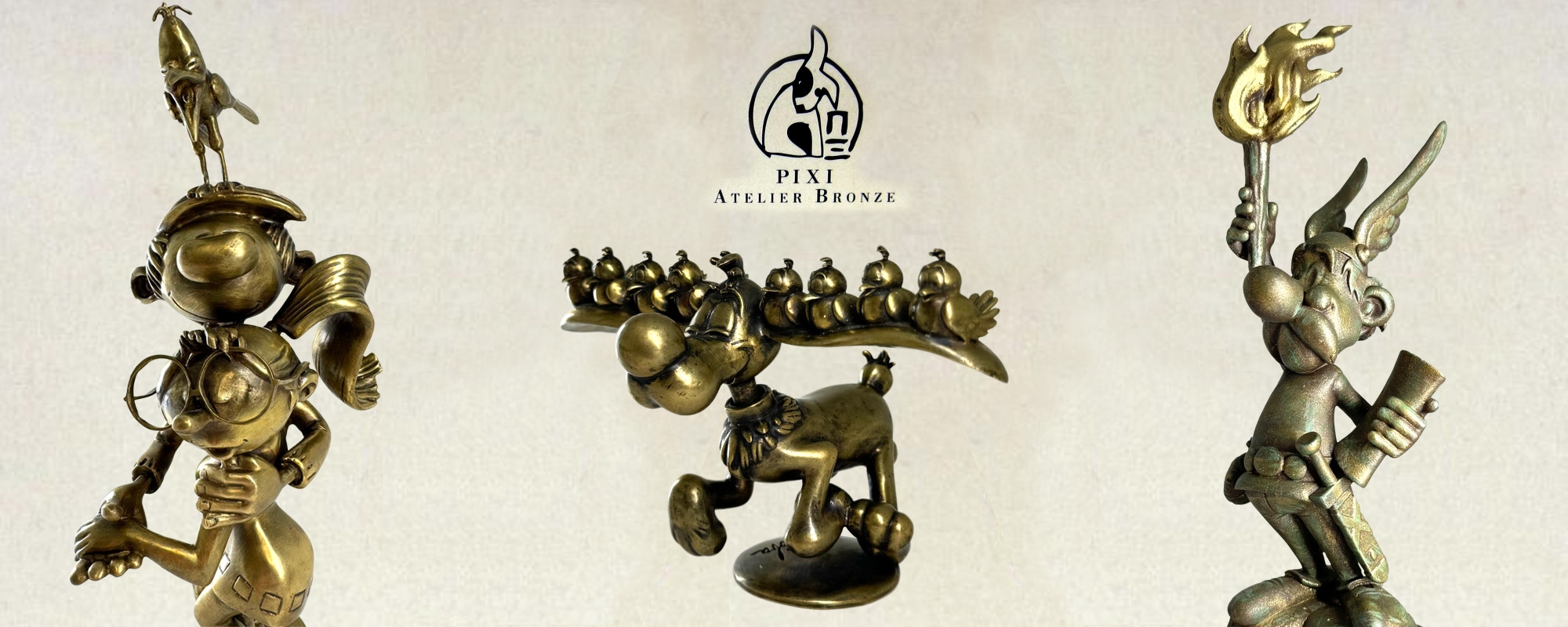 3 magnifiques créations de l'atelier bronze de Pixi cette année